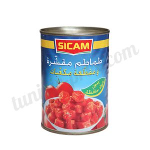 Tomates pelées cubées SICAM 400g