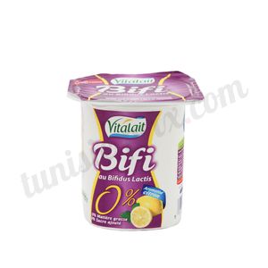 Yaourt aromatisé citron Bifi 0% Vitalait
