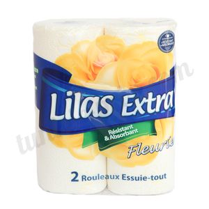 2 rouleaux essuie-tout Lilas Extra