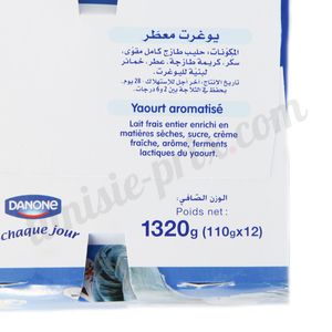 Lot 12 yaourts aromatisés fraise vanille Délice 12x110g