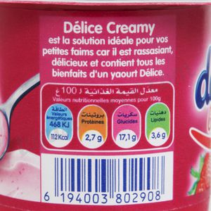 Yaourt aux fruits Creamy fraise Délice 110g