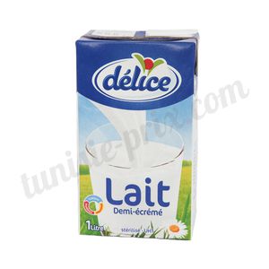 Lait demi-écrémé Délice 1L